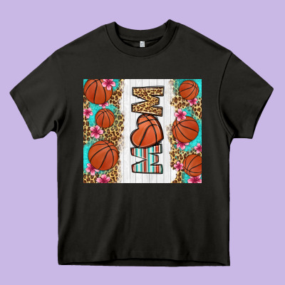 Basketball Mom Heavy Core Tee Designed By Lillyallendesigns