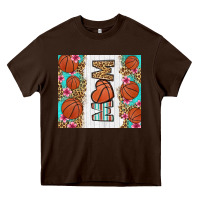 Chocolate Brown basketball mom Heavy Core Tee - LillyAllenDesigns