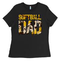 Black Softball Dad Ladies Tee - Bettercallsaul