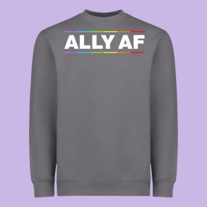 Ally Af Pride Rainbow Shirt  Proud Lgbtq Ally Tshirt Heavyweight Sweatshirt Designed By Minhpixels