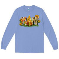 Colony Blue Mom gnome sunflower Long Sleeve Tee - CowGirlArtShop