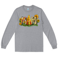 Heather Grey Mom gnome sunflower Long Sleeve Tee - CowGirlArtShop