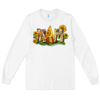 White Mom gnome sunflower Long Sleeve Tee - CowGirlArtShop