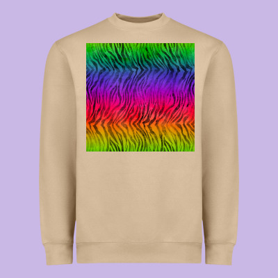 Colorful Tiger Seamless Pattern Heavyweight Sweatshirt Designed By Bundleandbundleshop