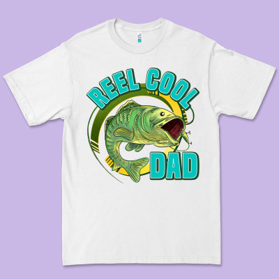 Reel Cool Dad Premium Tee Designed By Jasminsmagicworld