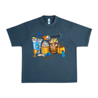 Midnight Navy Volleyball coffee cups Urban Heavy Tee - HowdyJamesFarm