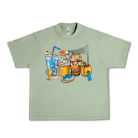 Oil Green Volleyball coffee cups Urban Heavy Tee - HowdyJamesFarm