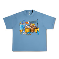 Pebble Blue Volleyball coffee cups Urban Heavy Tee - HowdyJamesFarm