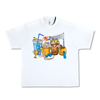 White Volleyball coffee cups Urban Heavy Tee - HowdyJamesFarm