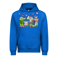 Cobalt botanic coffee cups Urban Hoodie - AdoDesignShop