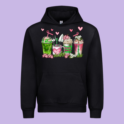 Botanic Coffee Cups Urban Hoodie Designed By Adodesignshop