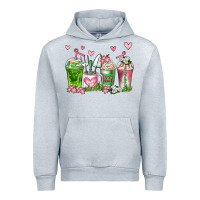 Heather Grey botanic coffee cups Urban Hoodie - AdoDesignShop