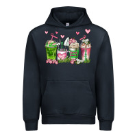 Navy botanic coffee cups Urban Hoodie - AdoDesignShop