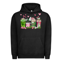 Pigment Black botanic coffee cups Urban Hoodie - AdoDesignShop
