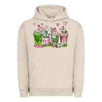 Pigment French Oak botanic coffee cups Urban Hoodie - AdoDesignShop