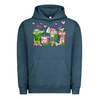 Pigment Midnight Navy botanic coffee cups Urban Hoodie - AdoDesignShop