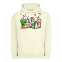 Pigment Pistachio botanic coffee cups Urban Hoodie - AdoDesignShop