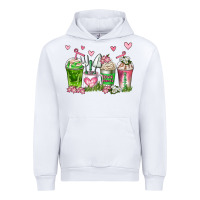 White botanic coffee cups Urban Hoodie - AdoDesignShop