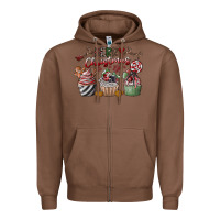 Chestnut Merry Christmas Zipper Hoodie - CowhideDigitalArt