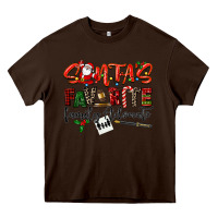 Chocolate Brown santa's favorite family advocate Heavy Core Tee - LillyAllenDesigns