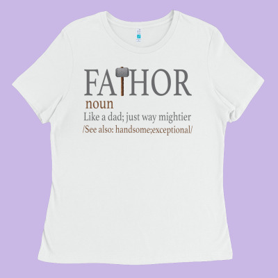 Fa-thor Like Dad Just Way Mightier Ladies Tee Designed By Bettercallsaul