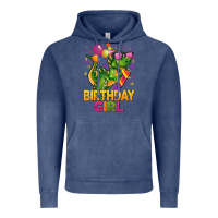Vintage Denim 1st birthday girl t rex pink Vintage Hoodie - CowGirlArtShop