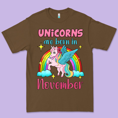 Unicorns Are Born In November Premium Tee Designed By Jasminsmagicworld