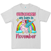 Dove Grey unicorns are born in november Premium Tee - Jasminsmagicworld