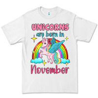 White unicorns are born in november Premium Tee - Jasminsmagicworld