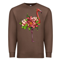 Chestnut flamingo with tropical flowers Premium Sweatshirt - Artiststas