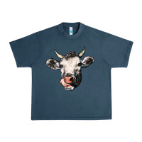Midnight Navy Cow Urban Heavy Tee - HowdyJamesFarm