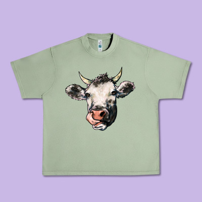 Cow Urban Heavy Tee Designed By Howdyjamesfarm