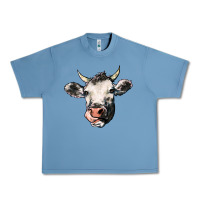 Pebble Blue Cow Urban Heavy Tee - HowdyJamesFarm
