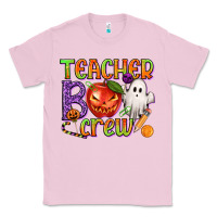 Bubblegum Pink Teacher Boo Crew Classic Tee - texasbilliewilder