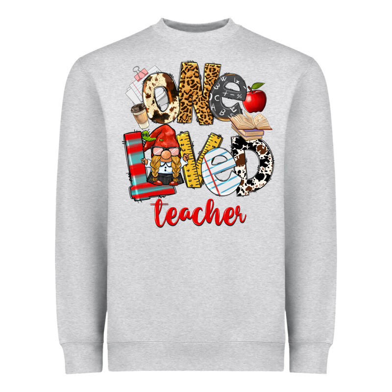 One Loved Teacher Heavyweight Sweatshirt by FaDigitalArtStudio | Teevron
