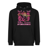 Black just a girl who loves baby spinosaurus Heavyweight Hoodie - Artiststas