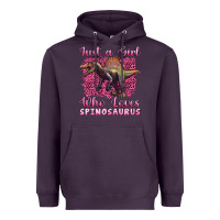Plum just a girl who loves baby spinosaurus Heavyweight Hoodie - Artiststas