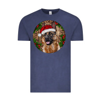 Vintage Denim German Shepherd Christmas Vintage Tee - RanaPortraitStore