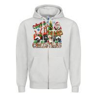 Merry Christmas  Tractor Zipper Hoodie | Teevron