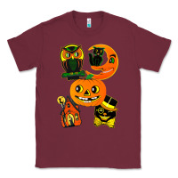 Burgundy Vintage Halloween Classic Tee - minhPixels