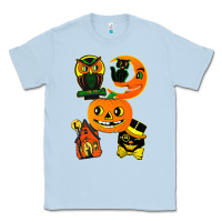 Dusty Blue Vintage Halloween Classic Tee - minhPixels
