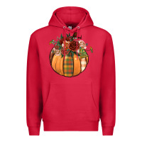 Cardinal floral pumpkin Premium Hoodie - BundleAndBundleShop