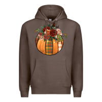 Coffee floral pumpkin Premium Hoodie - BundleAndBundleShop