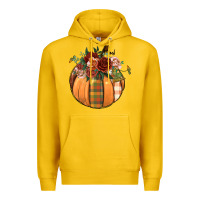 Lemon floral pumpkin Premium Hoodie - BundleAndBundleShop
