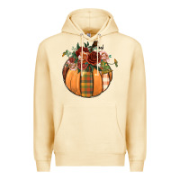 Pina Colada floral pumpkin Premium Hoodie - BundleAndBundleShop