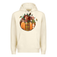 Sandshell floral pumpkin Premium Hoodie - BundleAndBundleShop