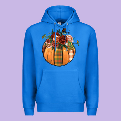 Floral Pumpkin Premium Hoodie Designed By Bundleandbundleshop