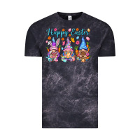 Cloud Black Happy Easter gnomies Easter Day Vintage Tee - HowdyJamesFarm