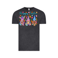 Vintage Black Happy Easter gnomies Easter Day Vintage Tee - HowdyJamesFarm