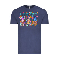 Vintage Denim Happy Easter gnomies Easter Day Vintage Tee - HowdyJamesFarm